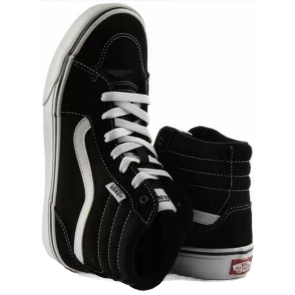 VANS Filmore Hi Teens High Top Suede Shoes Black White Size US 6 main image 6